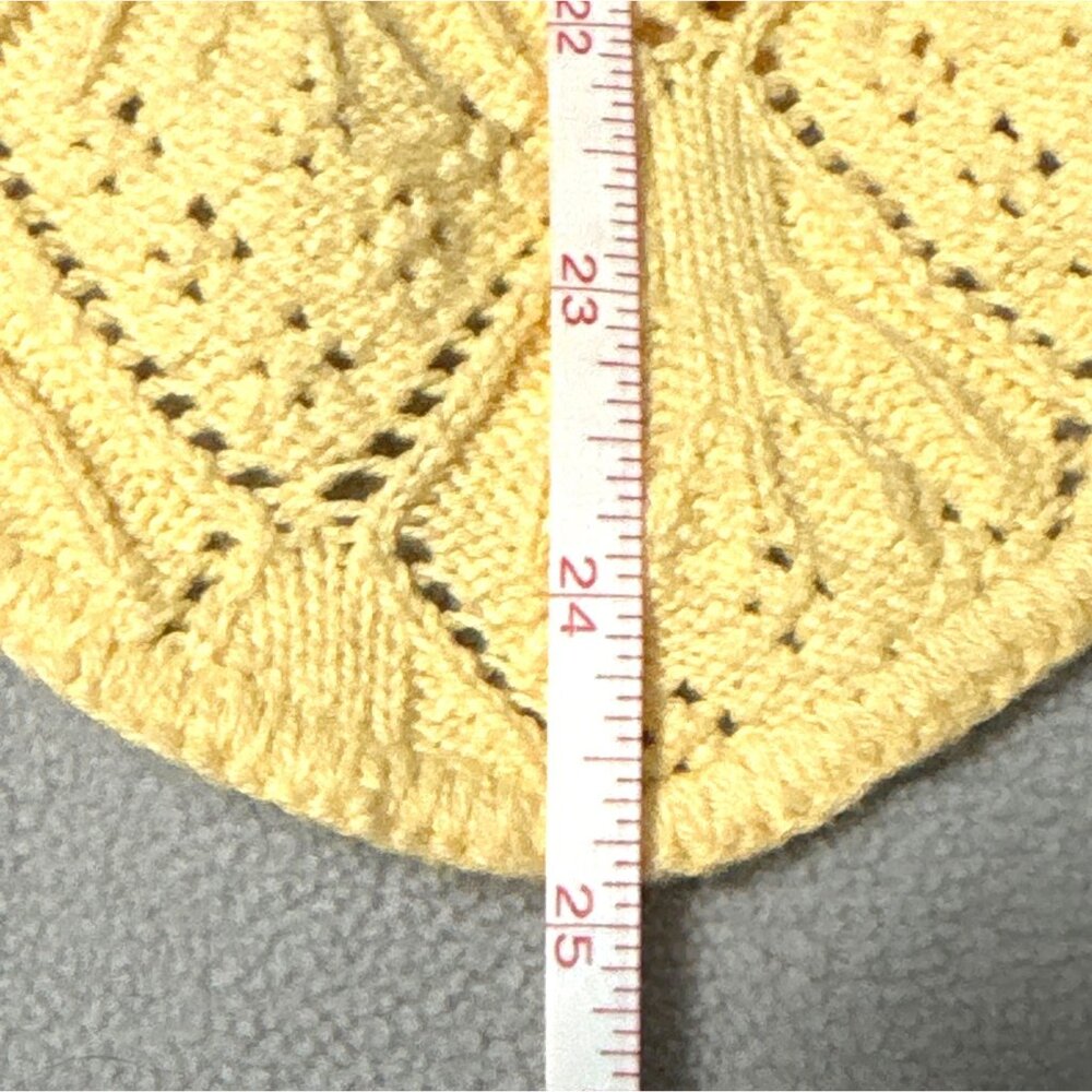 Vintage Cotton Forever Buttercup Yellow Pointelle Knit Vest - Picture 7 of 7